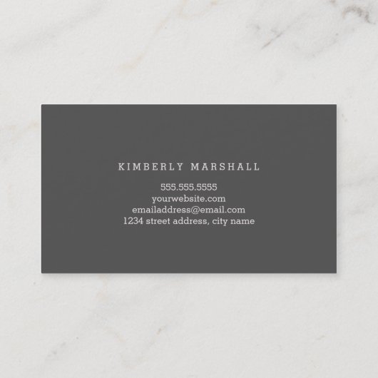 Visitekaartje van geverfde Florals (Achterkant)