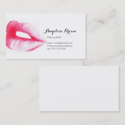 Visitekaartje van geverfde spoelen (Voorkant / Achterkant)