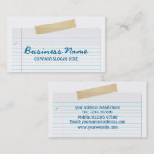 Visitekaartje van gevoerd papier (Voorkant / Achterkant)