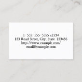 Visitekaartje van gewone en gewone ondernemer (Achterkant)