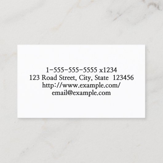 Visitekaartje van gewone en gewone ondernemer (Achterkant)