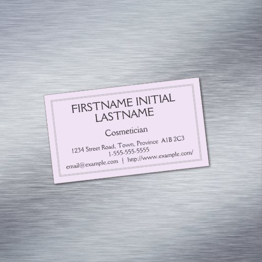 Visitekaartje van gewone en traditionele cosmetisc magnetisch visitekaartje (Voorbeeld)