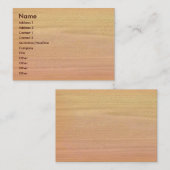 Visitekaartje van gewoon hout (Voorkant / Achterkant)