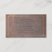 Visitekaartje van gezaagd leder van plastische chi (Achterkant)