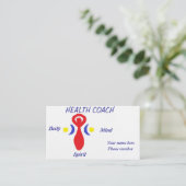 Visitekaartje van gezondheidstrainers (Staand voorkant)
