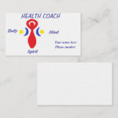 Visitekaartje van gezondheidstrainers (Voorkant / Achterkant)