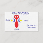 Visitekaartje van gezondheidstrainers (Voorkant)