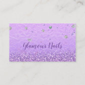 Visitekaartje van glitter en diamanten voor nagels (Achterkant)