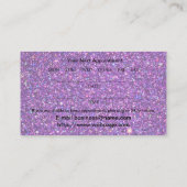 Visitekaartje van glitter en glitter Hair Salon Afsprakenkaartje (Achterkant)