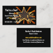 Visitekaartje van Golden Stars & Copper Beams (Voorkant / Achterkant)