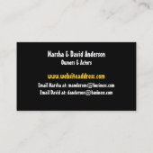 Visitekaartje van Golden Stars & Copper Beams (Achterkant)