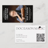 Visitekaartje van goochelaar Doc Eason (Voorkant / Achterkant)