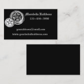 Visitekaartje van gothische pentakelen (Voorkant / Achterkant)