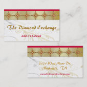 Visitekaartje van goud en juwelen (Voorkant / Achterkant)