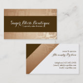 Visitekaartje van gouden en bruine bakkerijen (Voorkant / Achterkant)