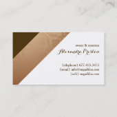 Visitekaartje van gouden en bruine bakkerijen (Achterkant)