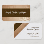 Visitekaartje van gouden en bruine bakkerijen (Voorkant / Achterkant)