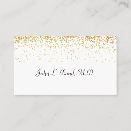 Visitekaartje van gouden en witte Confetti