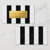 Visitekaartje van goudfolie in zwart-wit (Voorkant / Achterkant)