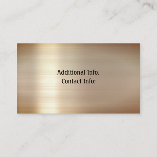 Visitekaartje van goudstaal (Achterkant)