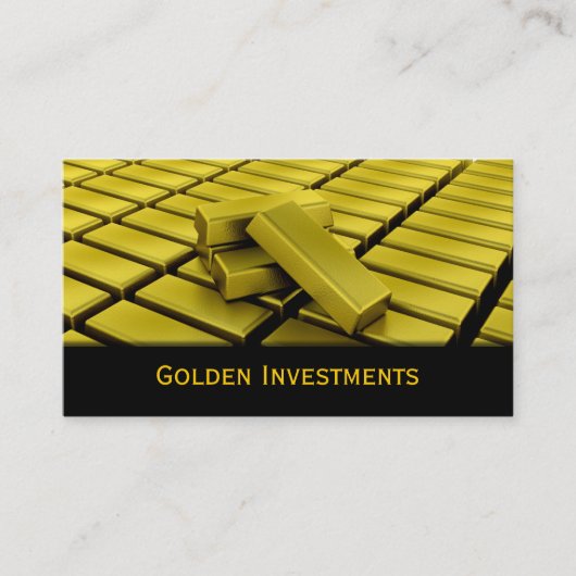 Visitekaartje van goudstaven (Voorkant)