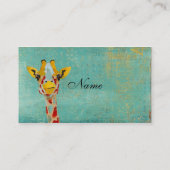 Visitekaartje van goudzoekende Giraffe/Labels (Achterkant)