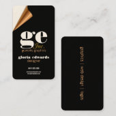 visitekaartje van grafisch ontwerper (Voorkant / Achterkant)