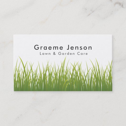 Visitekaartje van gras met grasgras (Voorkant)