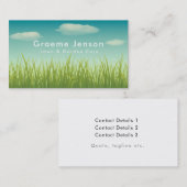 Visitekaartje van gras met grasgras (Voorkant / Achterkant)