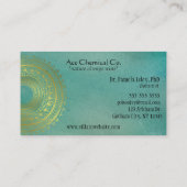 Visitekaartje van Green and Gold Mandala (Achterkant)