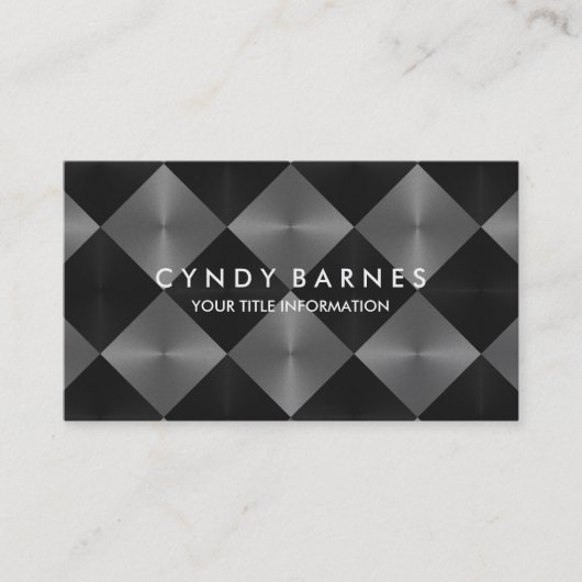 Visitekaartje van grijze en zwarte Tegels (Voorkant)