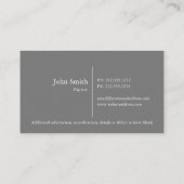 Visitekaartje van grijze vis (Achterkant)