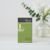 Visitekaartje van groene bladeren (Staand voorkant)