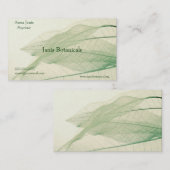 visitekaartje van groene bladskeletten (Voorkant / Achterkant)