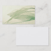 visitekaartje van groene bladskeletten (Voorkant / Achterkant)