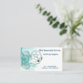 Visitekaartje van groene en goudhekserij (Staand voorkant)