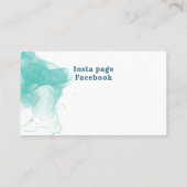 Visitekaartje van groene en goudhekserij (Achterkant)