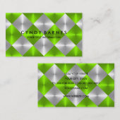 Visitekaartje van groene en grijze Tegels (Voorkant / Achterkant)