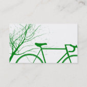 Visitekaartje van groene en witte fiets (Achterkant)