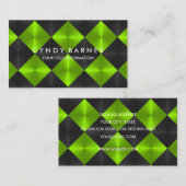 Visitekaartje van groene en zwarte Tegels (Voorkant / Achterkant)