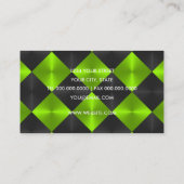 Visitekaartje van groene en zwarte Tegels (Achterkant)