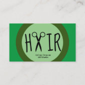 Visitekaartje van groene haarbergen (Voorkant)