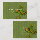 Visitekaartje van groene kikker (Voorkant / Achterkant)