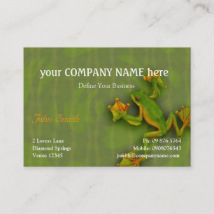 Visitekaartje van groene kikker