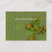 Visitekaartje van groene kikker (Achterkant)