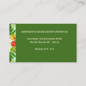 Visitekaartje van groenten en fruit (Achterkant)