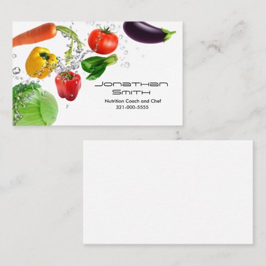 Visitekaartje van groentewater (Voorkant / Achterkant)