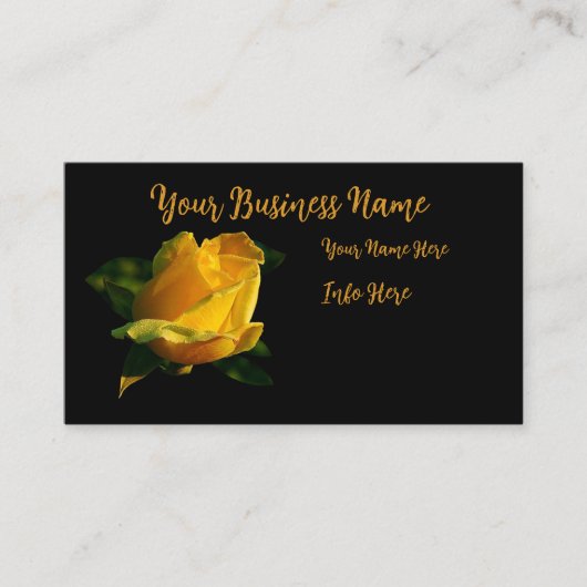 Visitekaartje van grote gele rozenrog (Voorkant)