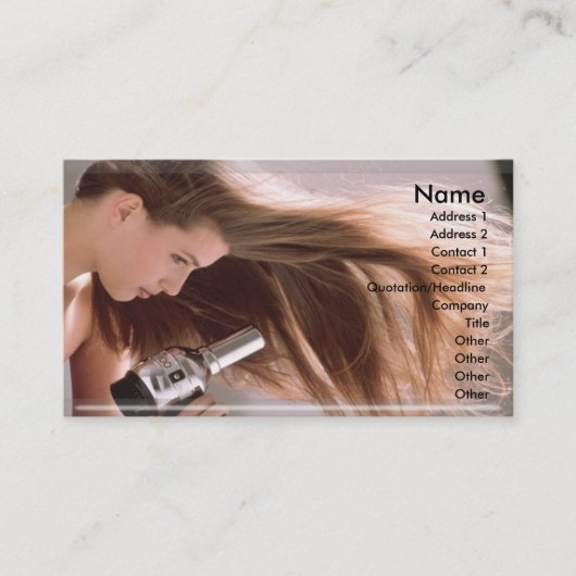 Visitekaartje van hairdresser (Voorkant)