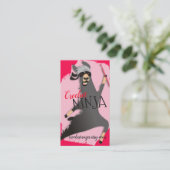 Visitekaartje van hakgarens van lama ninja crochet (Staand voorkant)